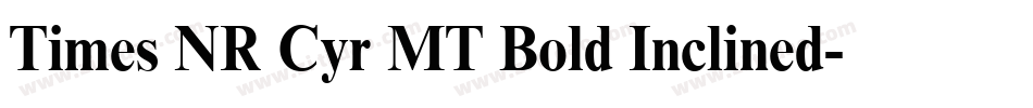 Times NR Cyr MT Bold Inclined字体转换